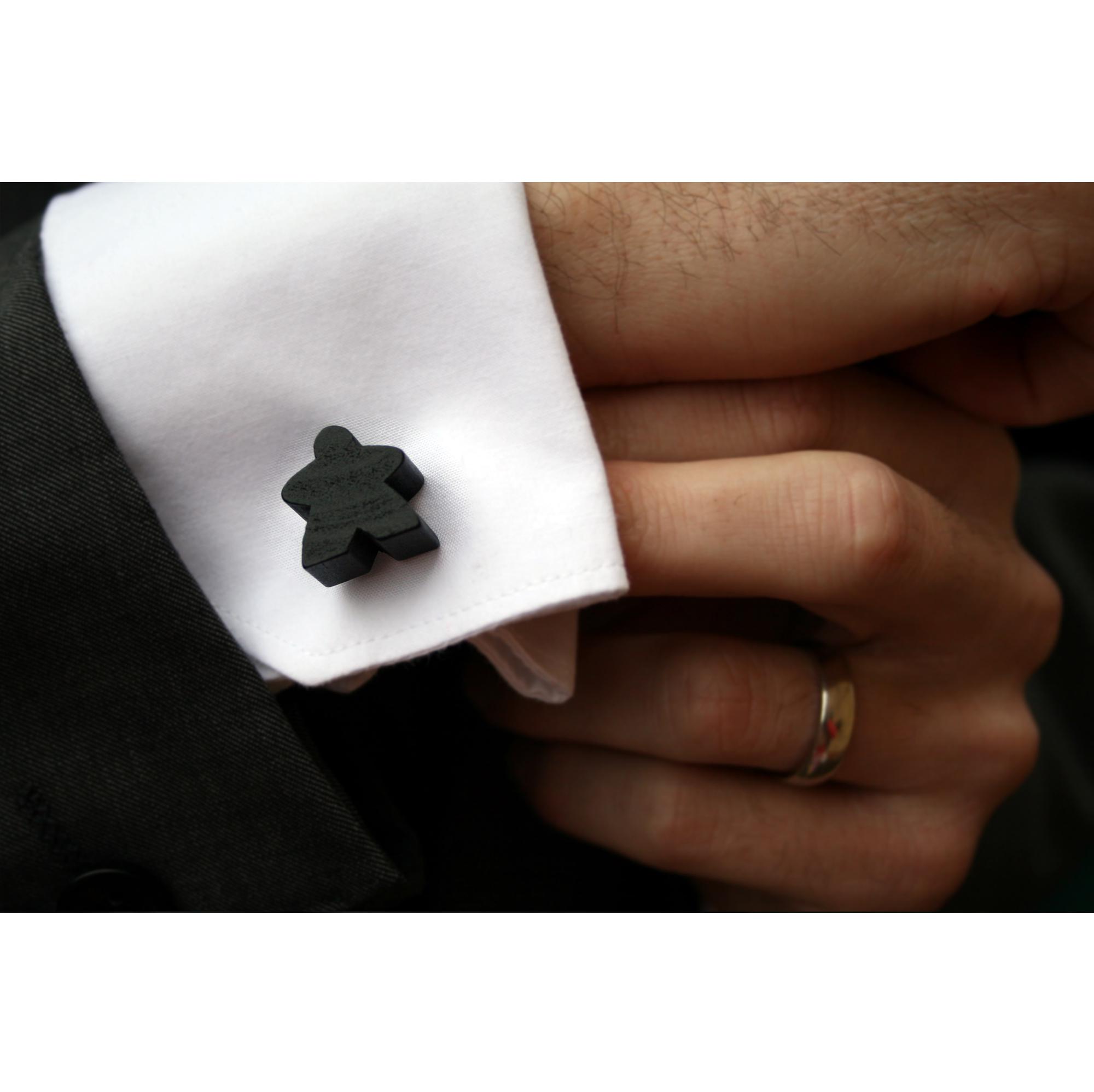 Black Meeple Cufflinks