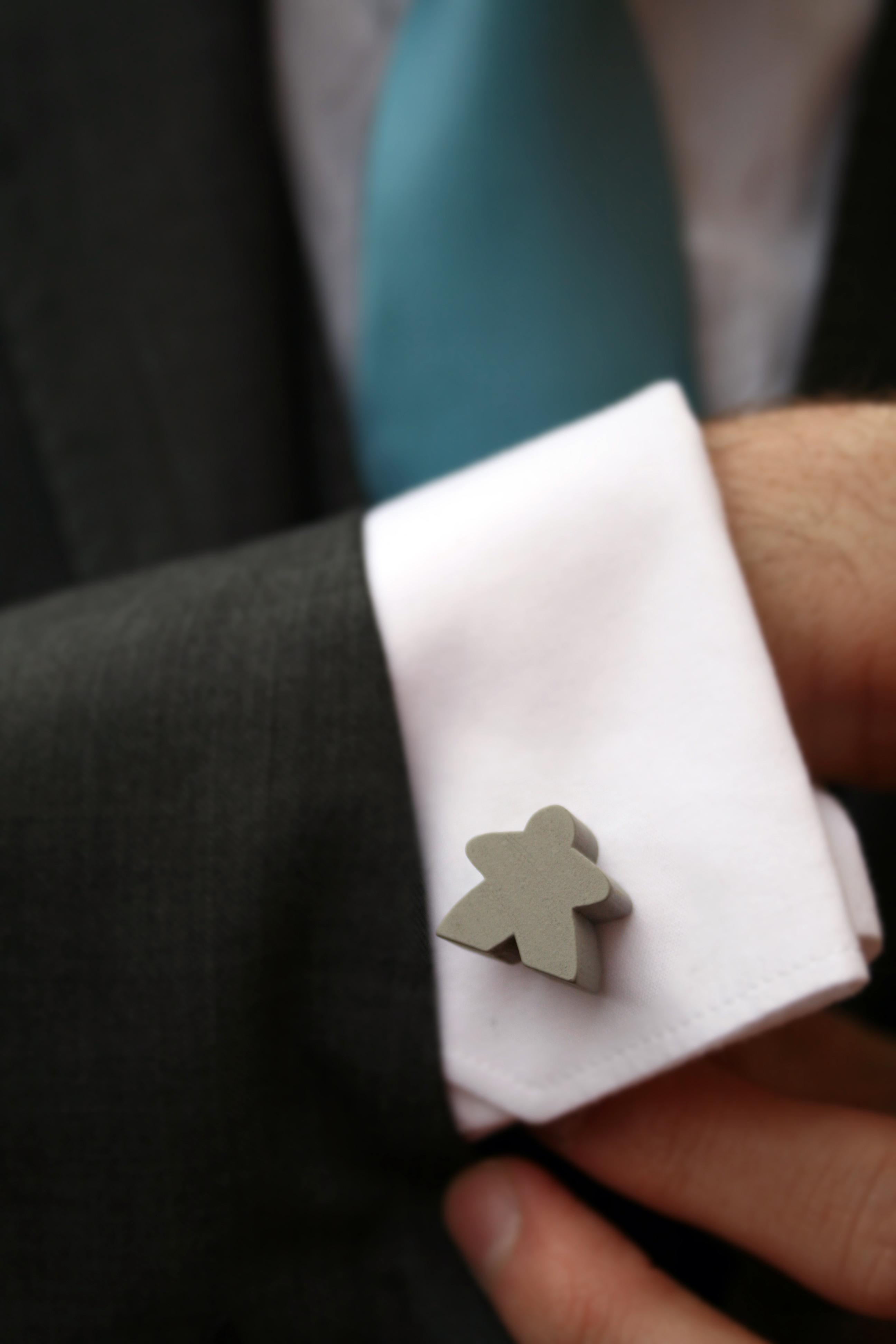 Grey Meeple Cufflinks