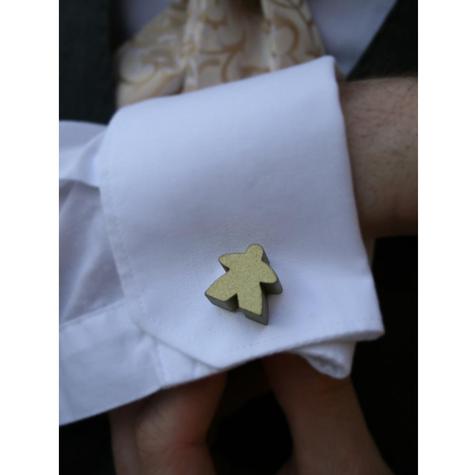 Metallic Gold Meeple Cufflinks - main image