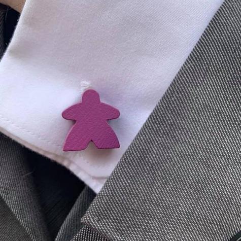 Purple Meeple Cufflinks - main image