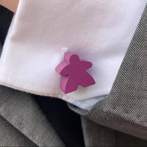 Purple Meeple Cufflinks - main image