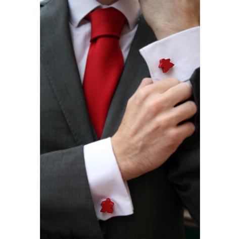 Red Meeple Cufflinks - main image