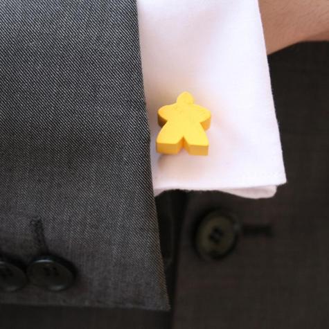 Yellow Meeple Cufflinks - main image