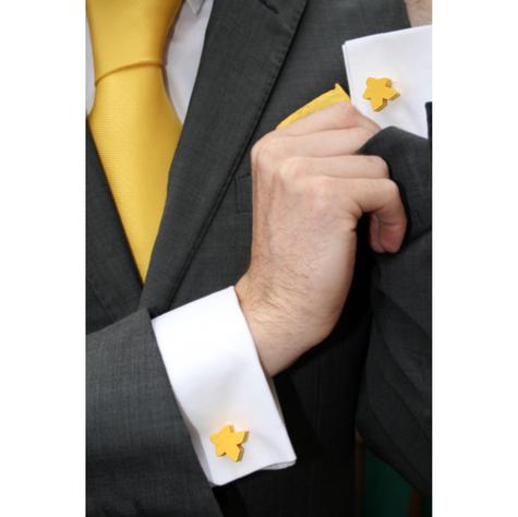 Yellow Meeple Cufflinks - main image