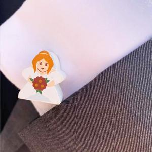 Next product: Blonde Bride Meeple Cufflink (Single Cufflink)