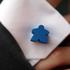 Blue Meeple Cufflinks - thumbnail image 1