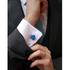 Blue Meeple Cufflinks - thumbnail image 2
