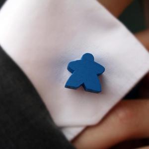 Blue Meeple Cufflinks