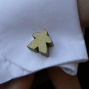 Metallic Gold Meeple Cufflinks