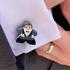Grey-Haired Groom Meeple Cufflink (Single Cufflink) - thumbnail image 1