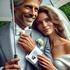 Grey-Haired Groom Meeple Cufflink (Single Cufflink) - thumbnail image 2