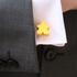 Yellow Meeple Cufflinks - thumbnail image 1