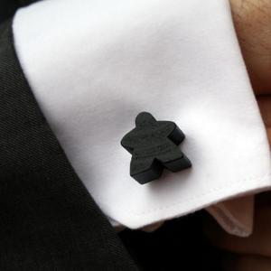 Black Meeple Cufflinks