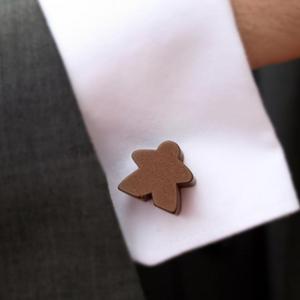 Brown Meeple Cufflinks