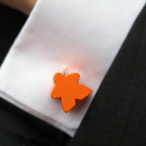 Orange Meeple Cufflinks