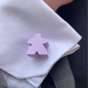 Lilac Meeple Cufflinks