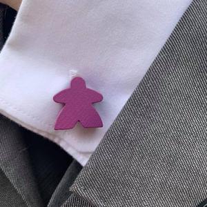 Purple Meeple Cufflinks