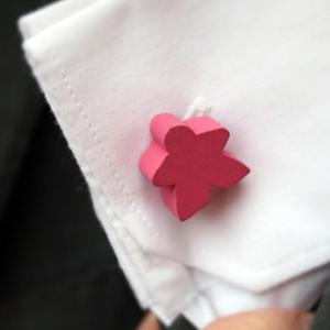 Pink Meeple Cufflinks