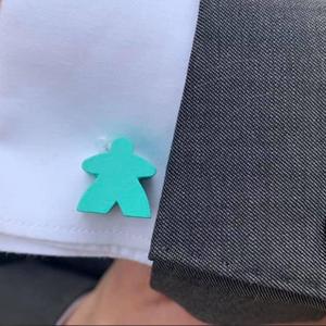 Turquoise Meeple Cufflinks